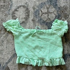 Green cropped  top